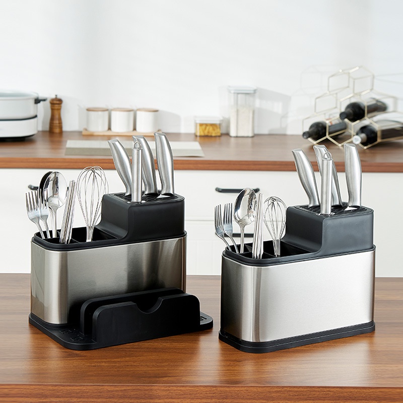 A - LIFE Giá Đỡ Dao / Dao Bằng Thép Không Gỉ Tiện Dụng Cho Nhà Bếp