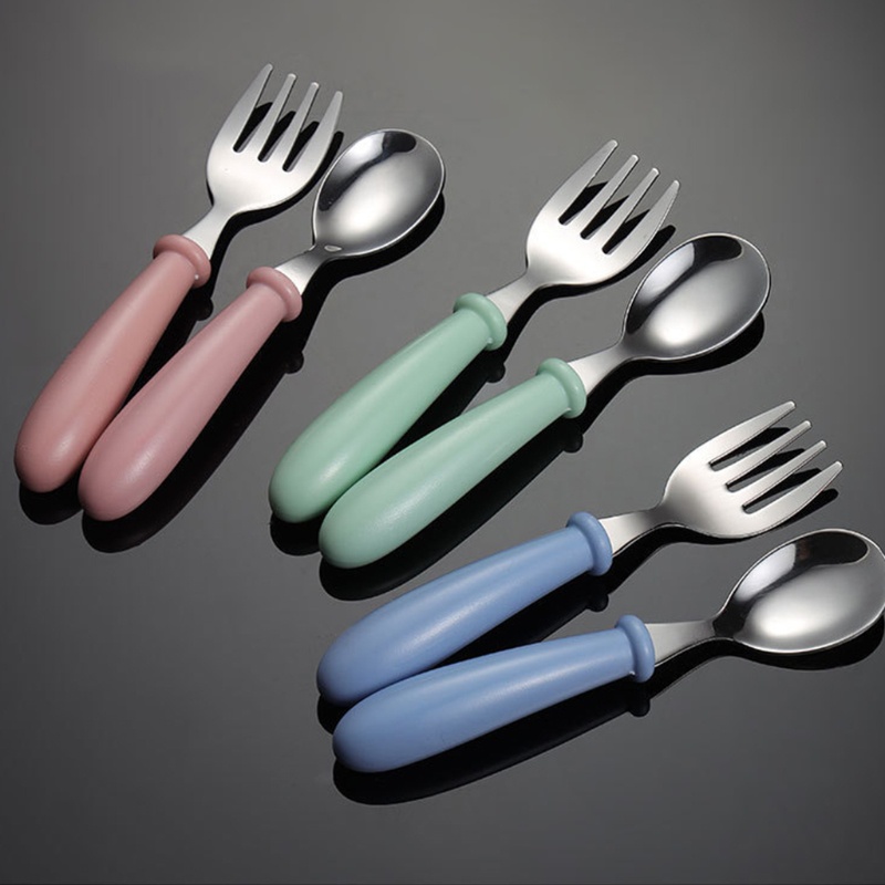 Bộ 6 Dụng Cụ Ăn Bằng Thép Không Gỉ An Toàn Cho Bé Ốp