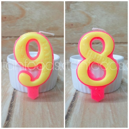 Nến số sinh nhật (số 0 đến số 9) - 1 hộp 20 cái