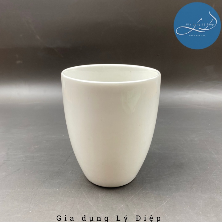 Ly sứ không quai trắng trơn dung tích 280ml