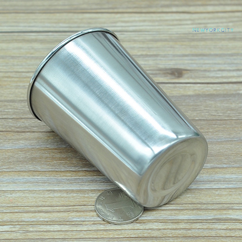 Cốc Uống Bia Bằng Thép Không Gỉ Di Động Tiện Dụng Mang Theo Du Lịch