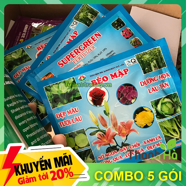20 gói Phân bón Béo Mập đẹp màu, tươi lâu, dưỡng hoa cho cây - T47.3