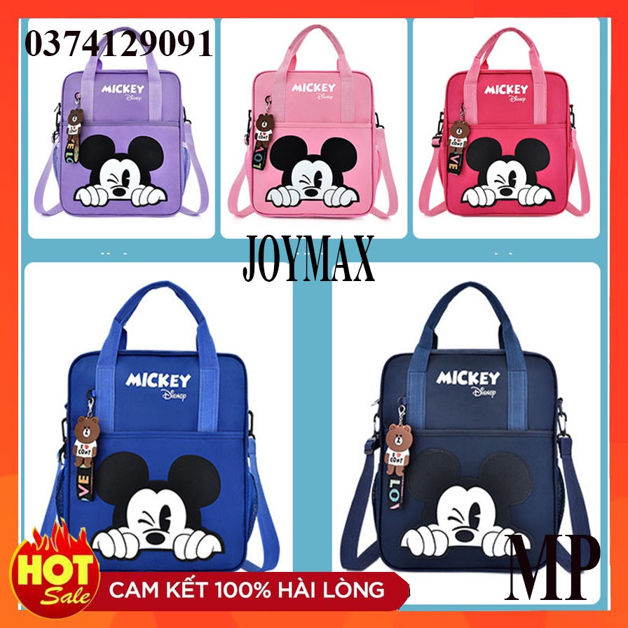 Balo, cặp sách, túi xách học sinh cho bé trai bé gái họa tiết chuột mickey phù hợp bé từ 4-7 tuổi