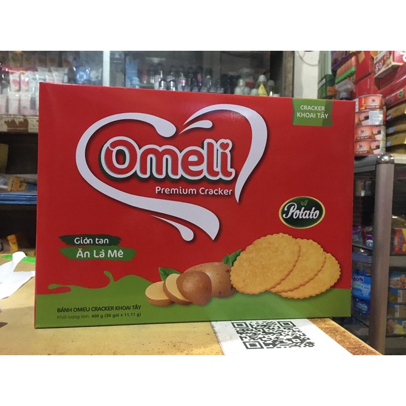 Bánh Omeli Cracker khoai tây - Hộp giấy 400g