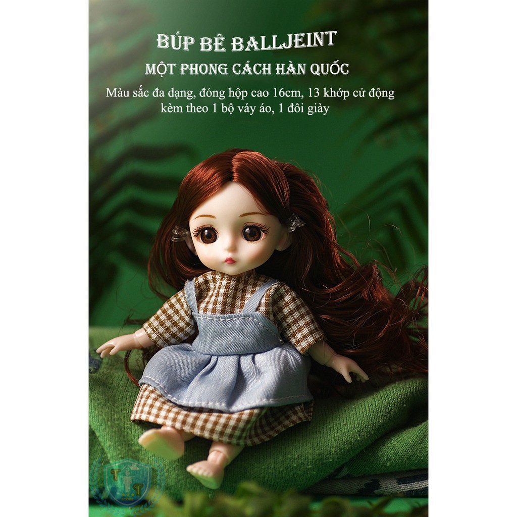 Đồ chơi búp bê công chúa Chibi cute, dễ thương kèm phụ kiện váy xinh cho các bé