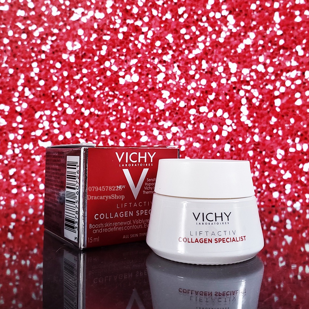 Kem dưỡng Collagen cải thiện lão hóa, nếp nhăn Vichy Liftactiv Collagen Specialist minisize 15ml