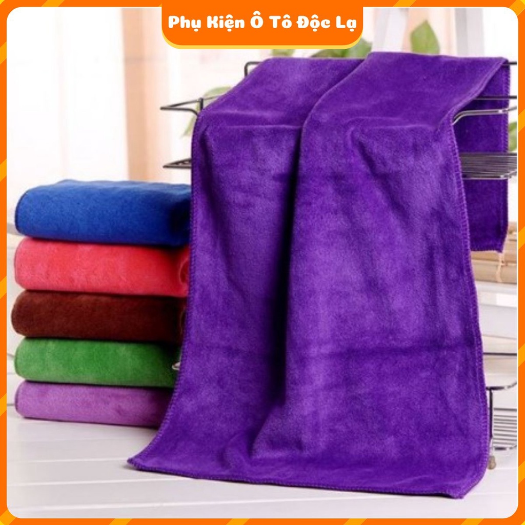 Khăn lau ô tô 2 mặt đa năng Microfiber siêu mềm siêu thấm, dày, không đổ lông, chuyên dụng lau xe ô tô