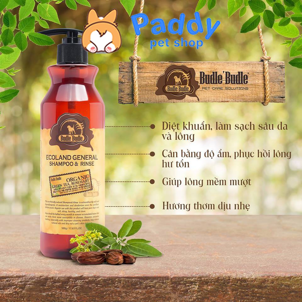 Sữa Tắm Hữu Cơ Cho Mọi Loại Chó Budle Ecoland General 500ml
