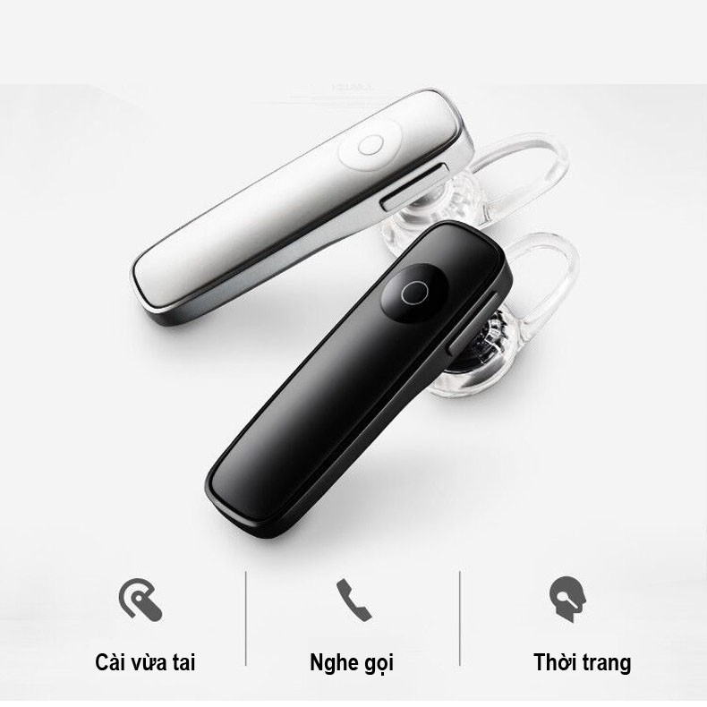 [CHO BÁC TÀI TAXI, GRAB, GOJEK] Tai Nghe Bluetooth Headset 1 bên, Pin trâu, sạc nhanh, có đệm và và vòng khớp tai