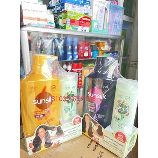 Gội sunsilk 650g tặng chai dầu gội 140g/ khăn tắm cao cấp