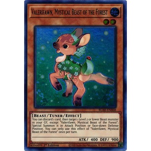 Thẻ bài Yugioh - TCG - Valerifawn, Mystical Beast of the Forest / BLAR-EN068'