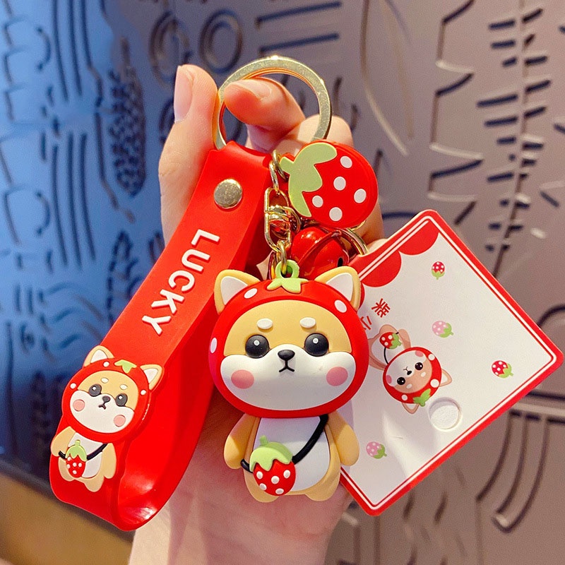 Móc khóa chó Shiba Cosplay: Mèo, Hổ ... biểu cảm dễ thương nhiều màu sắc Ráp làm quà tặng bạn bè, móc treo balo -TH09