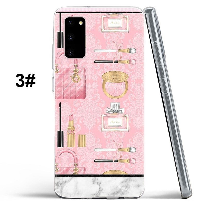 Ốp điện thoại silicon trong mềm họa tiết mỹ phẩm 77LU cho Samsung Galaxy S10 S10E S9 S8 Plus S7 Edge S8+ S9+ S7Edge