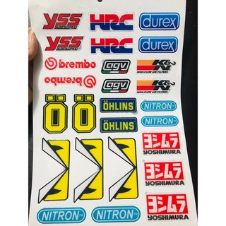 V12-35 tem nổi, decal trang trí xe, tem dán xe máy, stick nổi
