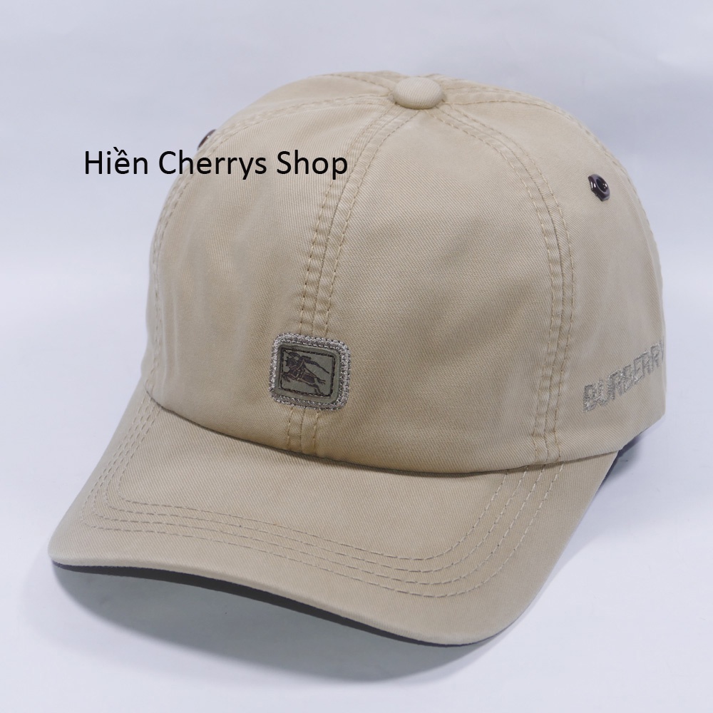 Nón kết có mặt da in hình con ngựa chất liệu kaki oát mềm tạo cảm giác thoải mái cho người đội