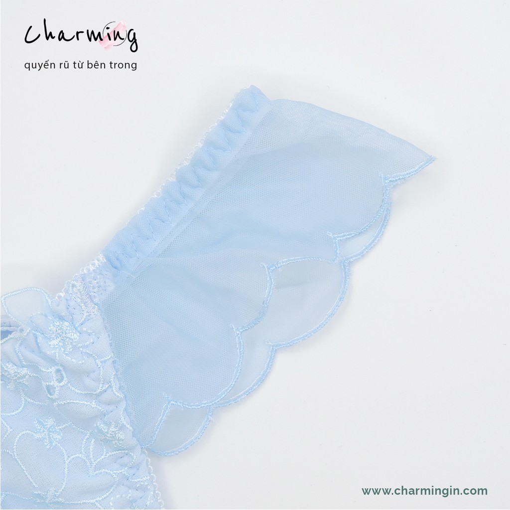 Quần lót T-back  lưng voan co giãn cùng ren hoa dễ thương size M, L - QLTB0017