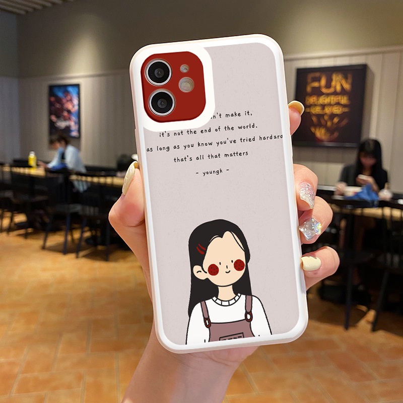 Ốp lưng iphone hi Girl cạnh vuông dẻo ip 6splus/7/7plus/8/8plus/x/xr/xs/11/12/pro/max/plus/13promax tr135