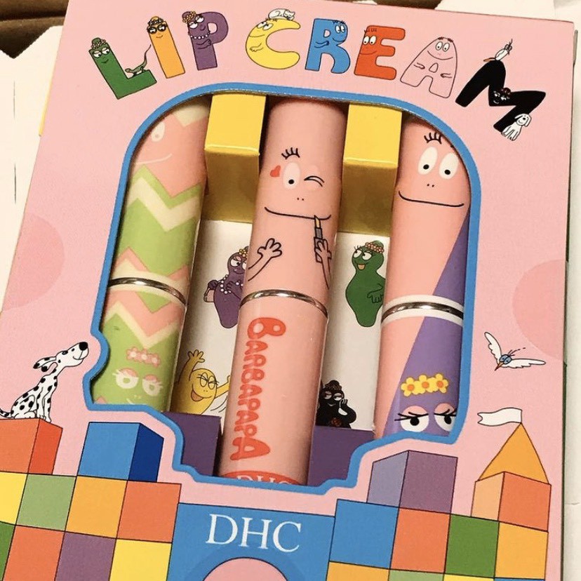 Bộ Son Dưỡng 3 Cây Phiên Bản Barbapapa DHC Lip Cream Barbapapa