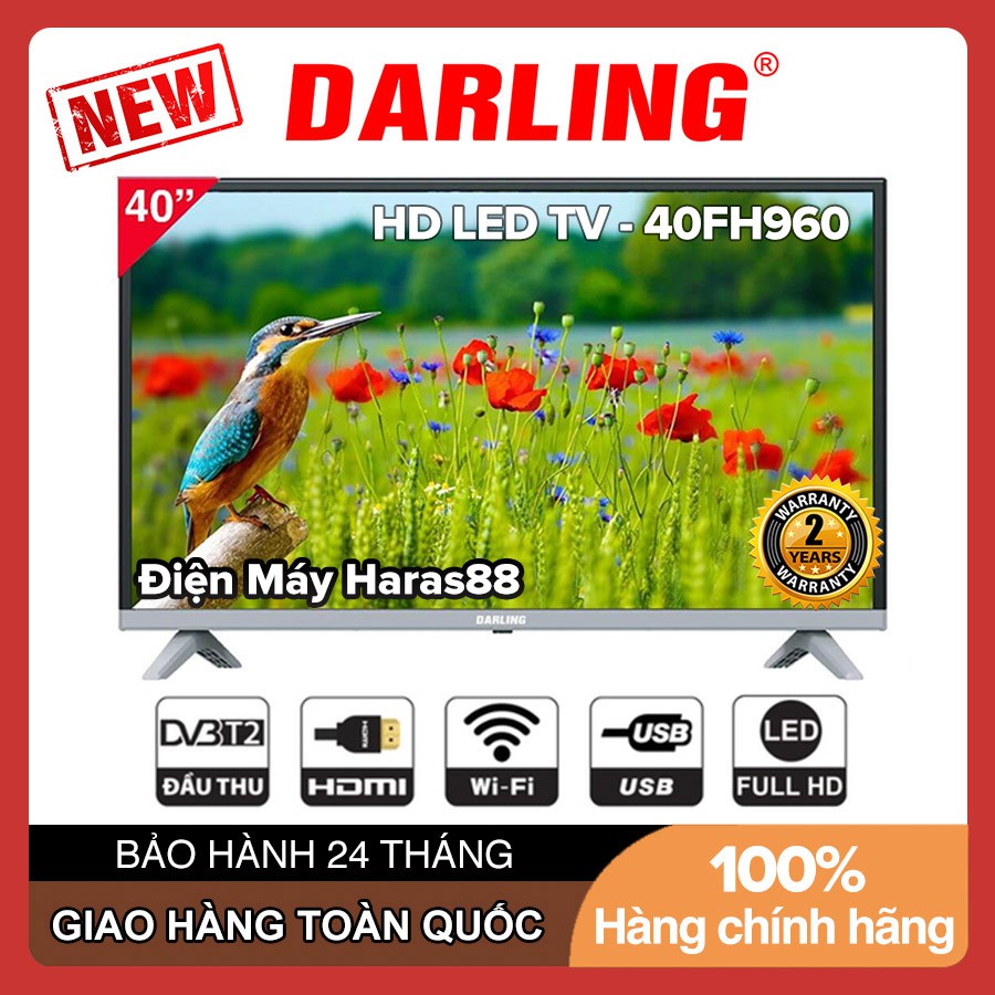 Smart Tivi Led Darling 40 inch Full HD 40FH960S DVB-T2, Wifi, Tivi Giá Rẻ - Hàng Chính Hãng