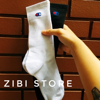 Tất/ Vớ Champion Trắng - Đen (HÀNG VNXK)