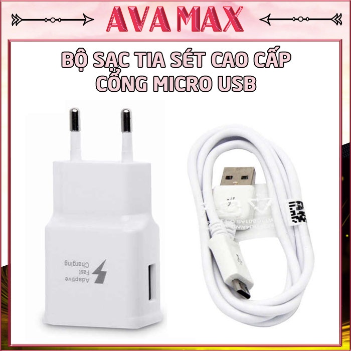 Bộ Sạc Tia Sét Cổng/Chân Micro USB Cao Cấp Dành cho nhiều loại điện thoại Samsung/Oppo/Vivo/Xiaomi/...