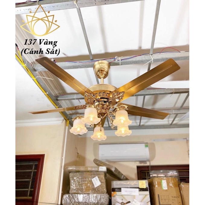 Quạt Trần Đèn 5 Cánh 5 Chao Đủ Mẫu Hàng Cao Cấp