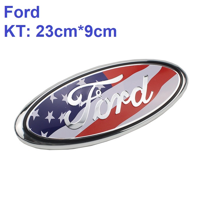 Logo biểu tượng biểu tượng trước và sau xe ô tô Ford, kích thước 23cm*9cm