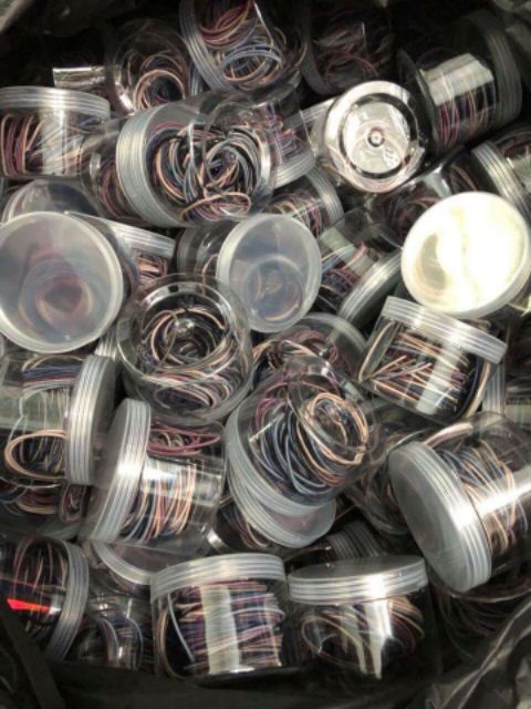 100 chun buộc tóc có hộp đựng