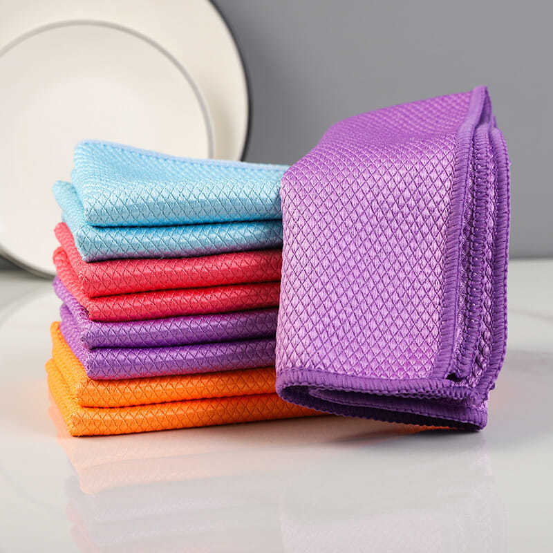 MICROFIBER Set 5 Khăn Vi Sợi Siêu Thấm Hút Vệ Sinh Đa Năng