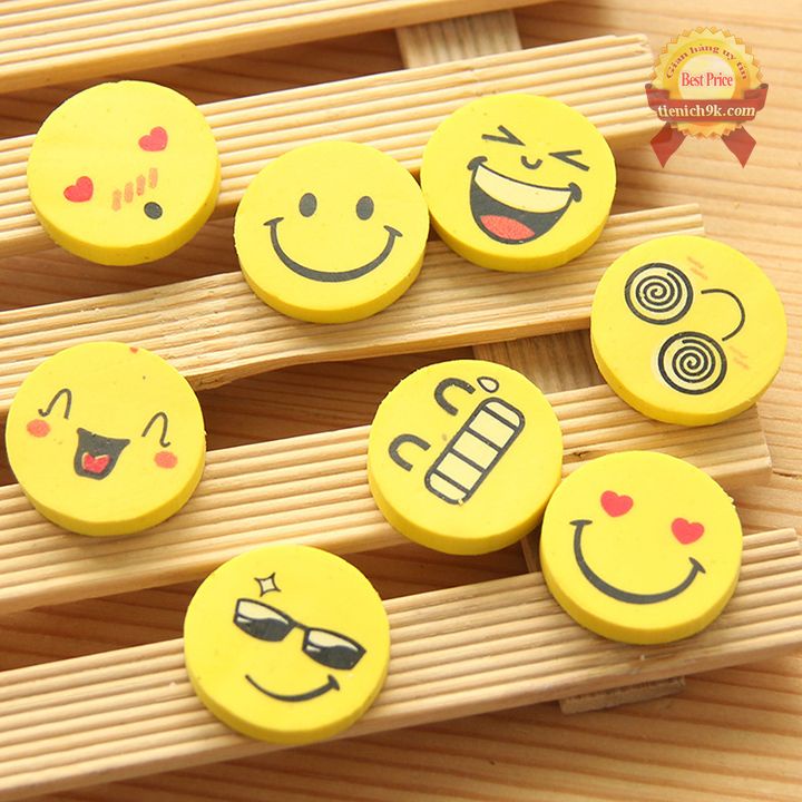 Gôm tẩy hình mặt cười (túi gồm 4 cục) dễ thương