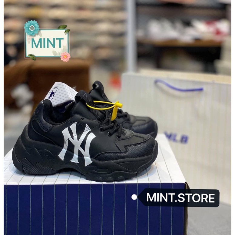 MINTSTORE Giày Sneaker Bóng Chày Đen Chữ Trắng