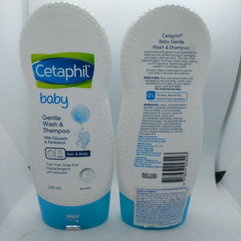 Sữa Tắm và Gội Trẻ Em CETAPHIL BABY GENTLE WASH& SHAMPOO