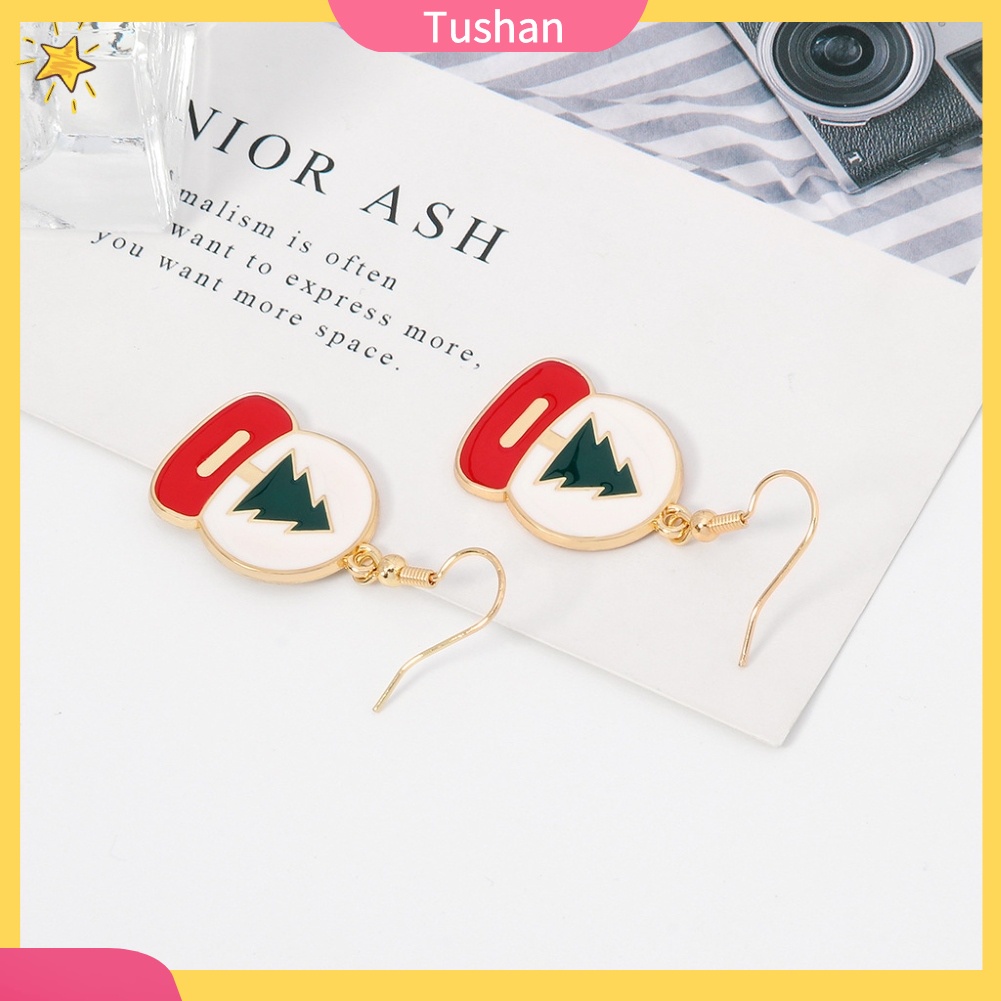 Bông Tai Hợp Kim Hình Cây Thông Giáng Sinh