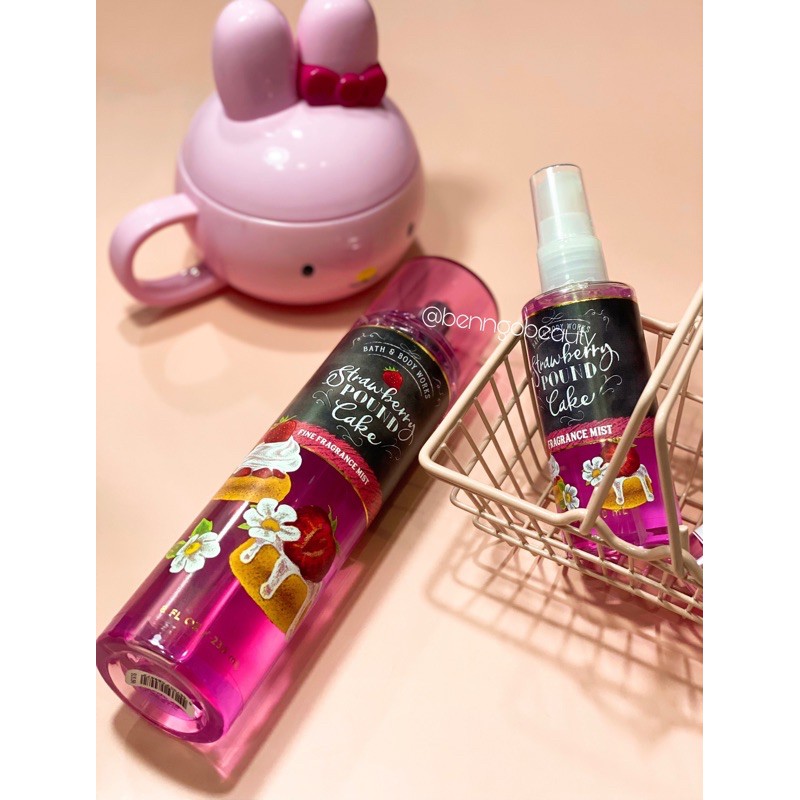 [BILL MỸ] STRAWBERRY POUND CAKE - BỘ XỊT THƠM DƯỠNG THỂ BATH AND BODY WORKS
