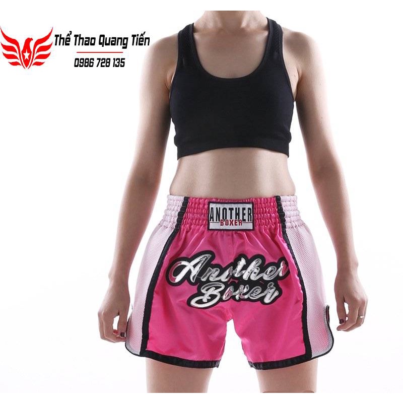 Quần Muay Thái Another Boxer Chính Hãng Muay Thai Short Chất Liệu Satin Cao Cấp QT