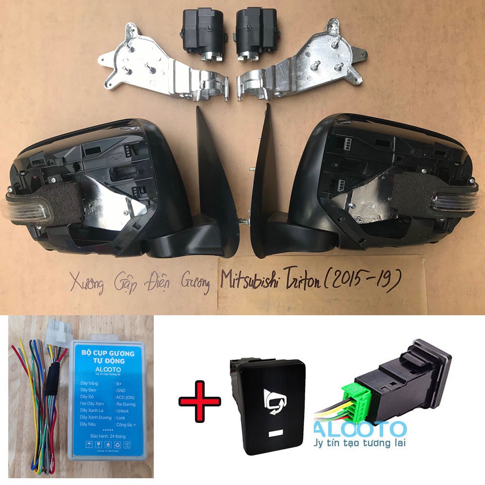 Bộ khung xương mô tơ gương gập Mitsubishi Triton 2015-2023.Tặng kèm bộ mudun khóa cửa tự cụp gương và công tắc cụp gương