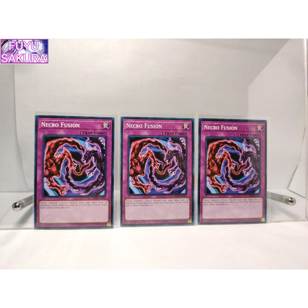 Thẻ bài Yugioh Set 3 lá bài bẫy SDSH-EN039 Necro Fusion (Common) - Thẻ bài chính hãng