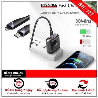Cáp sạc nhanh type c to pd 20w floveme