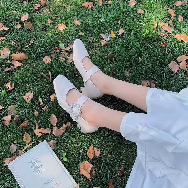 (Hàng có sẵn) Giày nữ mũi vuông, giày nữ công sở sang chảnh ( video + ảnh thật) | BigBuy360 - bigbuy360.vn