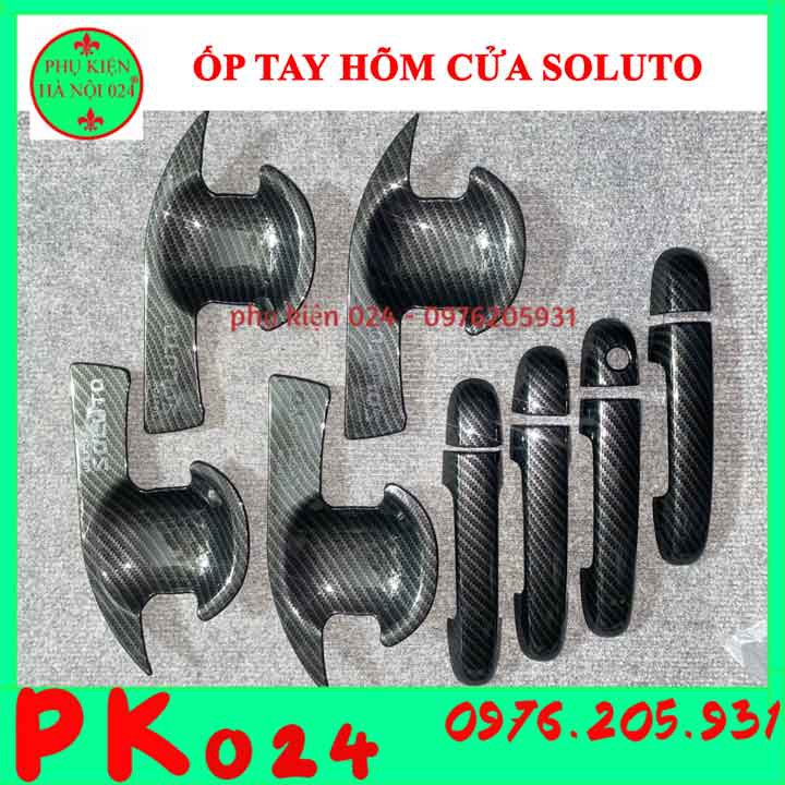 Bộ Ốp Tay Nắm Hõm Cửa Soluto 2019-2021 Vân Cacbon