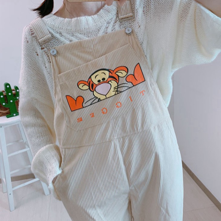 [ORDER TMALL 146 ] Quần Yếm TIGER Nhung Gân Tăm 2 Màu Siêu Xịn | BigBuy360 - bigbuy360.vn