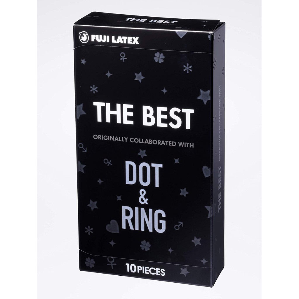 Bao cao su Fujilatex The Best Dot &amp; Ring 10 cái - Hàng nội địa Nhật