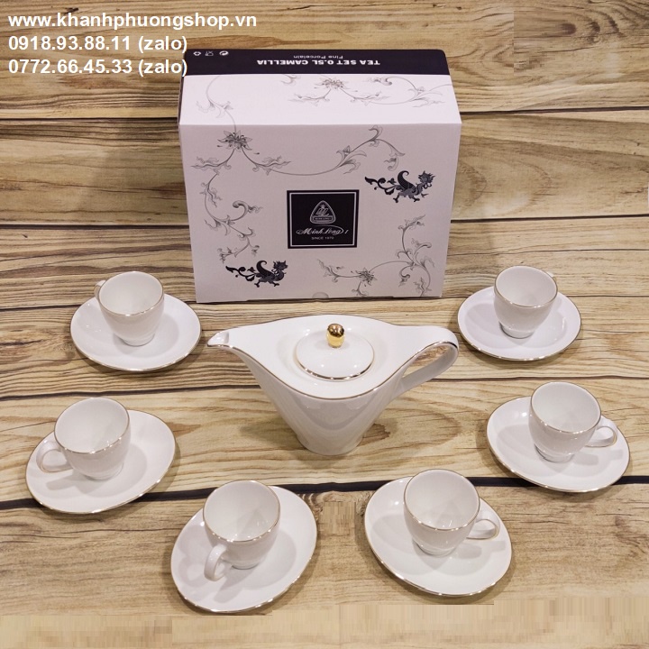 Bộ ấm trà gốm sứ Minh Long - Bộ ấm trà sứ Minh Long