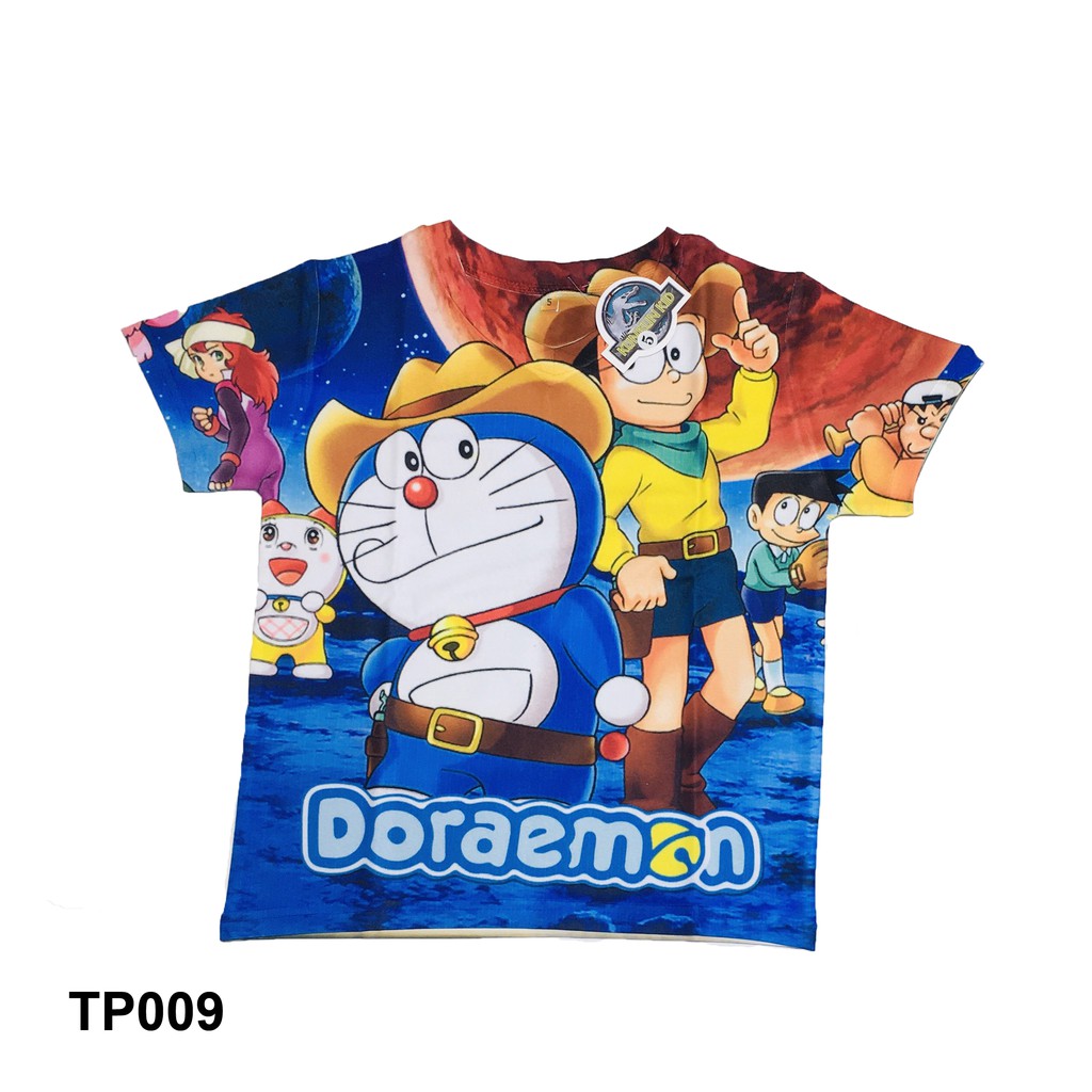 Bộ Thun Thái In 3D Doraemon  đa dạng mẫu mã cho bé