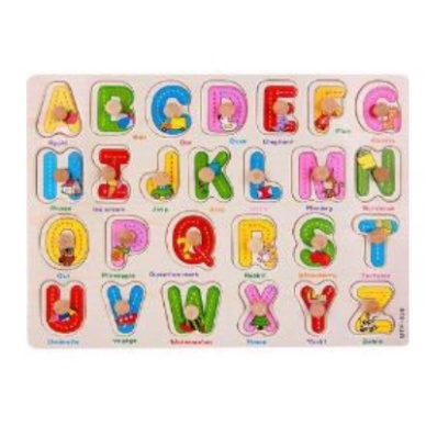 Đồ chơi lắp ghép hình núm bằng gỗ cho trẻ, Bảng ghép hình núm gỗ học 10 chủ đề khác nhau an toàn cho bé MIMON
