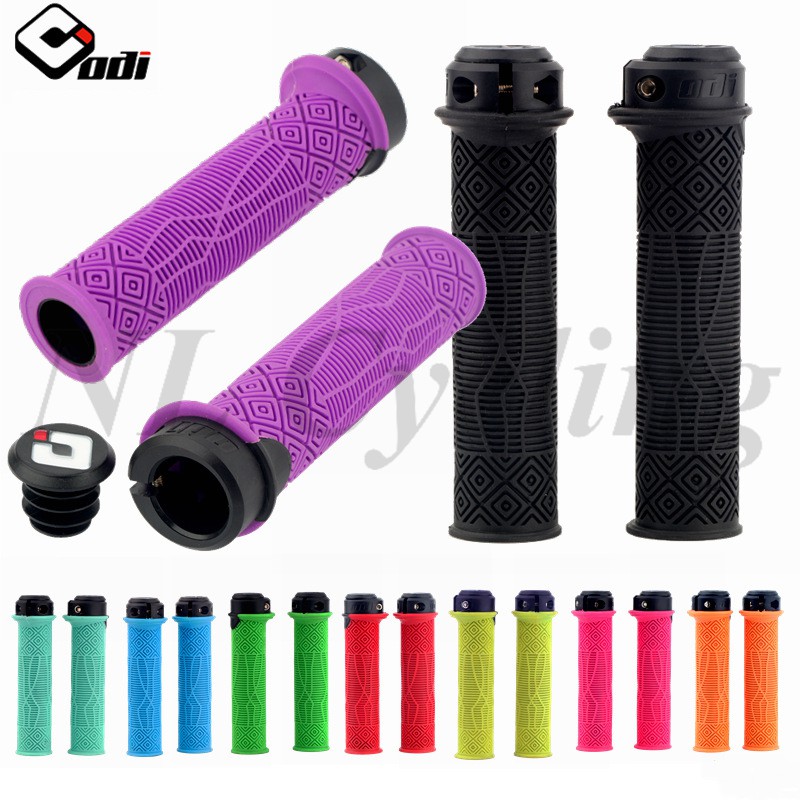 Bộ Tay Nắm Khóa Xe Đạp Leo Núi Bằng Cao Su Siêu Nhẹ Chống Trượt Tiện Dụng
