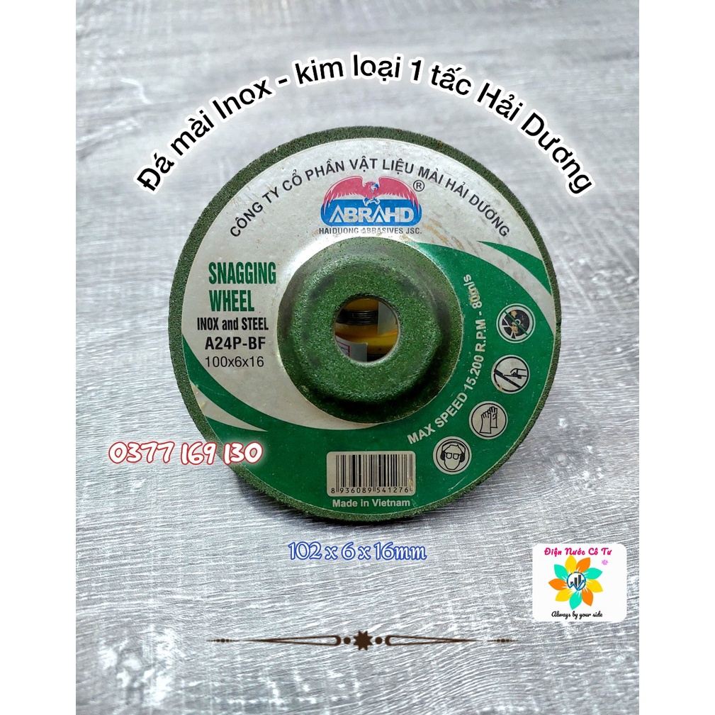 1 hộp 50 viên Đá cắt sắt cắt inox 1 tấc 2 H&D