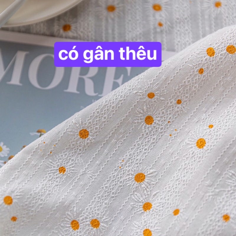 Rèm hoạ tiết Hoa cúc Daisy thơ mộng, rèm trang trí phòng hoa cúc daisy (đặt theo yêu cầu liên hệ CSKH)