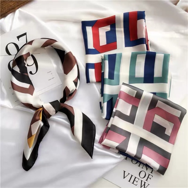 Khăn turban lụa vuông size 70x70cm - Maben