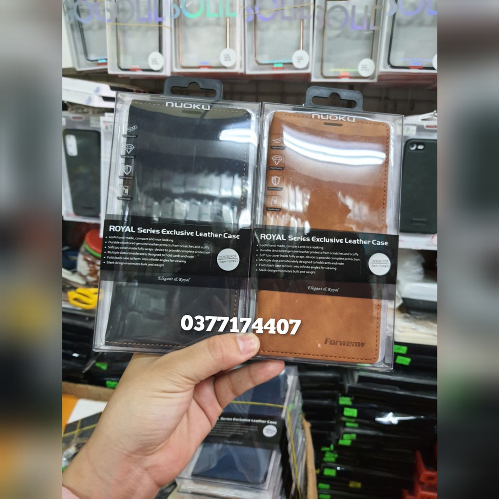 Bao da Nuoku dạng ví cho Samsung Note 20, Note 20 Ultra 5G để thẻ.. siêu tiện chính hãng